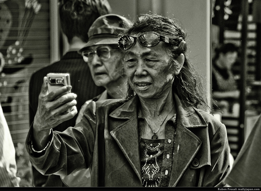 Woman and mobile phone