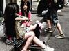 Teen girls in Chinatown